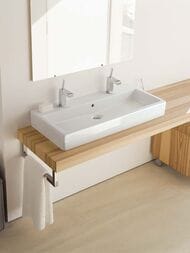 Умывальник DURAVIT VERO 1000х470х175 2 отверстия на 2 смесителя, перелив 0454100024