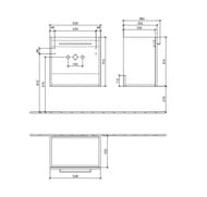 Тумба под раковину Villeroy & Boch Avento (530х514х352) левая, 1 дверца, черное стекло A88800B3