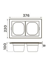 Контейнер Omoikiri DC-04-2 IN, нержавеющая сталь 4999084