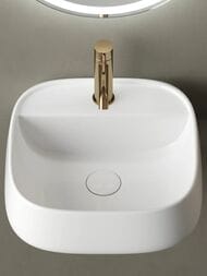 Раковина подвесная Ceramicanova Fonte с отверстием под смеситель 420x420x145, белый CN5052