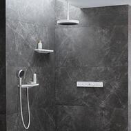 Hansgrohe Rainfinity Полка - Шланговое подключение + держатель левосторонняя, белая матовая 26843700