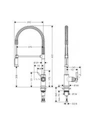 Смеситель Axor Montreux 16582000 смеситель для кухни полупрофессиональный, хром