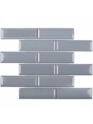Мозаика Starmosaic Homework Metro Bluish-Grey Glossy 45х145 (287х295) серая (шт.) — миниатюра 1