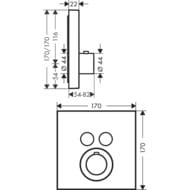 ��������� Axor ShowerSelect 36715820 ��� ���� ������������, ���������, 2 �����������, ����.������