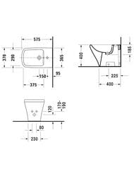 ���� ��������� DURAVIT DuraStyle 370�570�390 ��������� ��� ���������,�������,�������� WG 22841000001