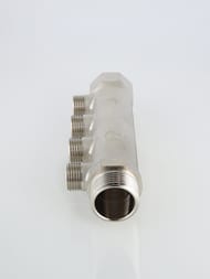 Коллектор VALTEC 1" на 4 выхода 1/2"Н никель VTc.500.N.0604 — изображение 5