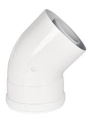 Отвод промежуточный раструбный Rommer 45° 60/100, RCA-6010-000045