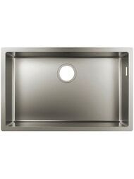 Мойка из нержавеющей стали Hansgrohe S71 43428800 (710х450) под столешницу, сталь — миниатюра 1