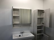 Зеркало-шкаф COMFORTY Никосия-80 (800х800х130) подвесной, без подсветки, дуб белый 00004138838