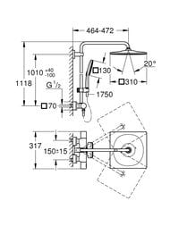 ������� ������� Grohe Rainshower SmartActive 310 � �����������, ��� ����, ���� 26649000