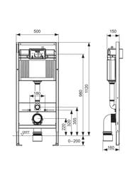 Комплект TECEbase 2.0 c кронштейнами, панель Loop белая глянцевая K440920