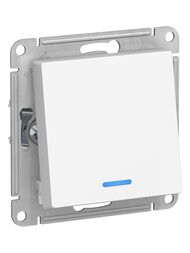 Переключатель Systeme Electric ATLASDESIGN 1-клавишный с подсветкой схема 6а 10АХ белый ATN000163