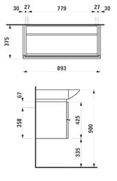 ����� ��� ���������� Laufen CASE for Palace 4.0125.1.075.519.1 (895�375�460) ���������, 1 ����, ����������� ���