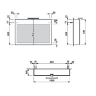 �������-���� Laufen BASE 402852 (1000x185x700) 2 �����, ���������, �������, ����� ������