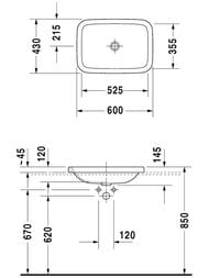 ���������� �������. DURAVIT DURASTYLE 600�430�145 ��� ���. ��� ����., ��� �������� 0372600000