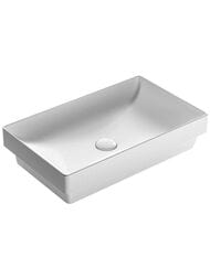 Раковина Globo T-EDGE (610х370х140) встраиваемая,без отверст. под смеситель и перелив,белый  B6R61BI