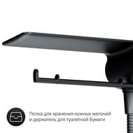 Смеситель AM.PM X-Joy TouchReel F0H85A822 с гигиеническим душем, полкой, бумагодержателем, черный — изображение 6