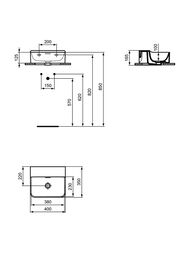 ���������� Ideal Standard CONCA (400�350) ���� , ��� ��������� ��� ���������, � ��������� T387701
