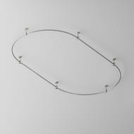Шинопровод круглый из полукругов 1200мм Maytoni Flarity (Флэрити) TRX154-2SR-D1200-PT платина, IP20