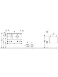����� ��� �������� Duravit Zencha 281�1300�550��, ���������, ���� ������ ��� ZE4813B16800000