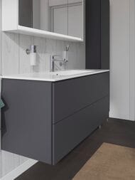 Тумба под раковину Duravit L-Cube 1220х550х481 подвесная, 2 ящика, графит матовый LC624304949 — изображение 2