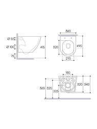 ����������� Aqueduto TECNICA NOVO+������ � �������� OVO Daily+����. ������ ��� RETANGU NOVO AQDSD010