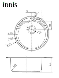 Мойка IDDIS SUNO S D490 нержавеющая сталь 0,8мм, шелк SUN49S0i77