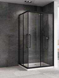 Душевой уголок ABBER Schwarzer Diamant AG02128BH (1200x800x1950) прямоуг., ст. 6мм прозрачное/черный
