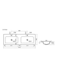 �������� ��������� Ceramicanova Grace 1610�460�137 2 ����,2 ���. ��� ����������,������ ���.CN7023MB
