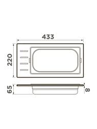 Контейнер Omoikiri DC-01-1 LG, нержавеющая сталь, цвет светлое золото 4999039