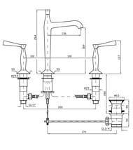 ��������� ��� �������� Zucchetti Bellagio ZB2426.C40 �� 3 ���������, ������