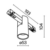 Трековый светильник Maytoni Alfa (Альфа) TR122-2-7W3K-BS Exility 3000K 7Вт 50°, IP20, черный
