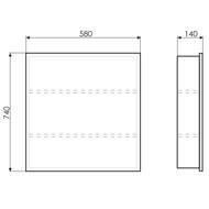 Зеркало-шкаф COMFORTY Диана-60 (580х740х140) подвесной, белый глянец 00003121162