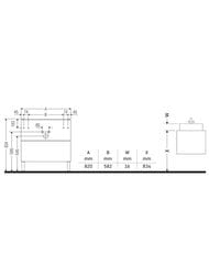Тумба под раковину Duravit Brioso (820х479х683) напольная, 2 ящика, белый глянец BR440201022 — изображение 2