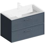 Тумба под раковину KERAMA MARAZZI GEOMETRICA Piano Classic подвесная 830х450х525 ясень синий матовый PIA.CL.85\BLU.M