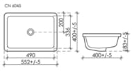 �������� ������������ ����� Ceramicanova Element 550�400�175 ������������, ����� CN6045