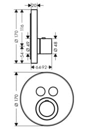 ��������� Axor ShowerSelect 36723990 ��� ����, ������������, ���������, �����.������