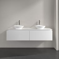 Тумба под 2 умывальника Villeroy & Boch LEGATO (1600х380х500) подвесная, 2 ящика, белый B59900DH