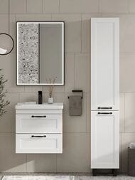 Зеркало Континент Lago (600х800) с LED подсветкой 5000K и сенсорным выключателем, черный