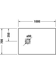 ������� ������ Duravit Sustano 1000�700��, ����� ������� 720272740000000