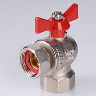 Кран шаровый 1/2"ВВ VALTEC BASE угловой с накидной гайкой, короткий, VT.266.NS.0404 — миниатюра 4