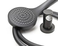 Держатель Paini душевой лейки, круглый, латунь, цвет: матовый черный PVD 53PZ186TT
