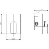 Смеситель для душа  BelBagno NOVA NOV-DASM-IN встраиваемый, однозахватный, сатин