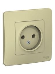 Розетка Systeme Electric BLANCA С/У без заземления без шторок 16А, 250В, БЕЖЕВЫЙ BLNRS000017