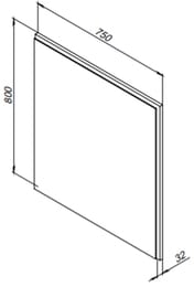 ������� Aquanet Nova Lite 75 (750�800x32) � LED ����������, ����� 242271