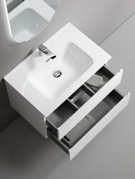 Тумба под раковину SANCOS Folk (690х450х500) подвесная, 2 ящика, Bianco FL70W