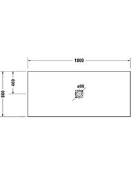 ������� ������ Duravit Sustano 1800�800��, �����-����� ������� 720288650000000
