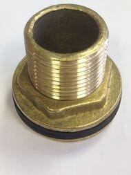 Отвод из бака Polimer Group 1" в сборе, латунь 10080022/10080017