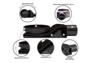 Душевой лоток BETTOSERB Confluo Frameless Line Matte Black 850мм с решеткой, комб.затвор
