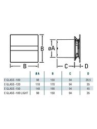 Вентилятор Cata E100 Sensor (Pir) накладной 115 м3/ч 31 дБ, датчик движения, белый
